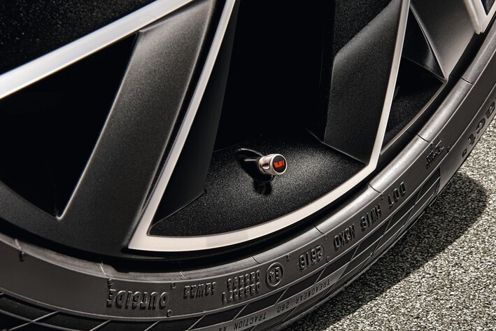 Škoda Ventilkappen-Set im roten RS Design