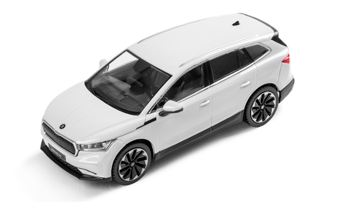 Škoda ENYAQ iV Modellfahrzeug 1:43, mondweiß 