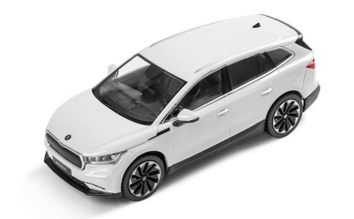 Škoda ENYAQ iV Modellfahrzeug 1:43, mondweiß 