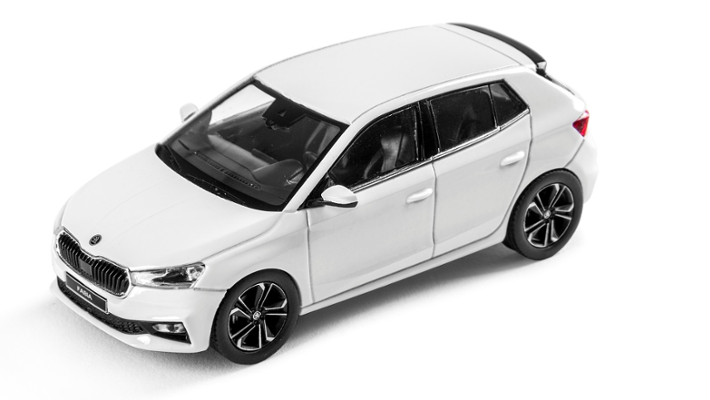 Škoda FABIA IV Modellfahrzeug 1:43, mondweiß
