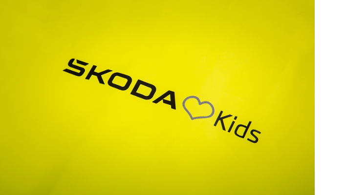 Škoda Kinder-Regenmantel, gelb, Gr. 128
