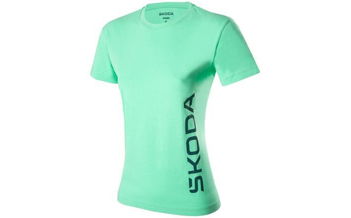 Škoda Damen T-Shirt, electric green, Gr. XS