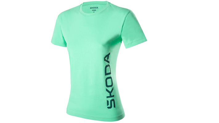 Škoda Damen T-Shirt, electric green, Gr. L