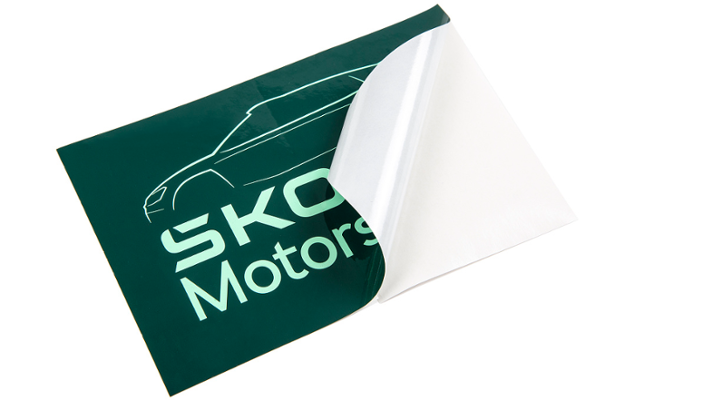 Škoda Motorsport Aufkleber, emerald green/electric green, 15 x 10 cm