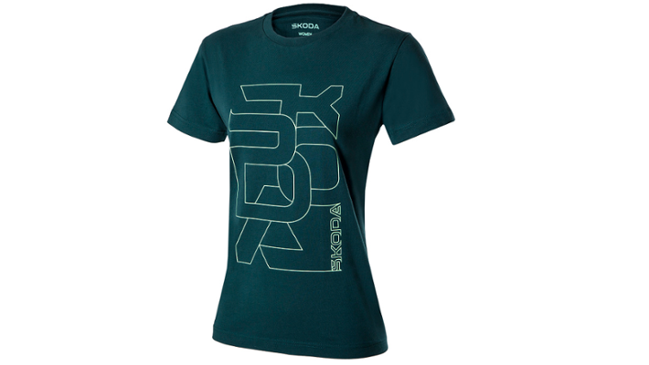 Škoda Damen T-Shirt, emerald green, Gr. XXL
