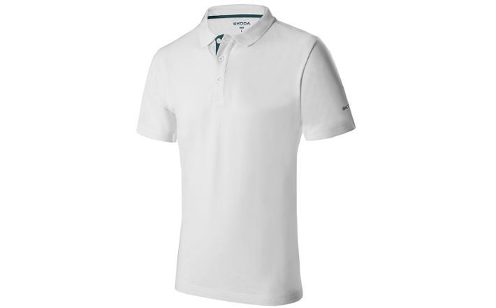Škoda Herren Polo-Shirt, weiß, Gr. XXL