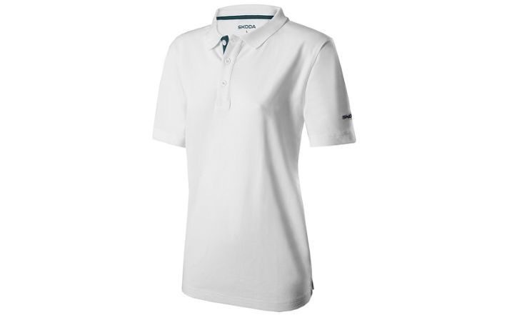 Škoda Damen Polo-Shirt, weiß, Gr. L