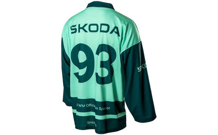 Škoda Hockey-Trikot, emerald green/electric green, Gr. L