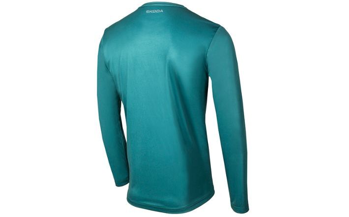 Škoda Herren MTB-Longsleeve, emerald green, Gr. XL