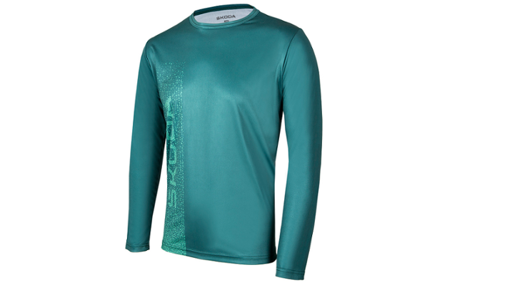 Škoda Herren MTB-Longsleeve, emerald green, Gr. XXXL