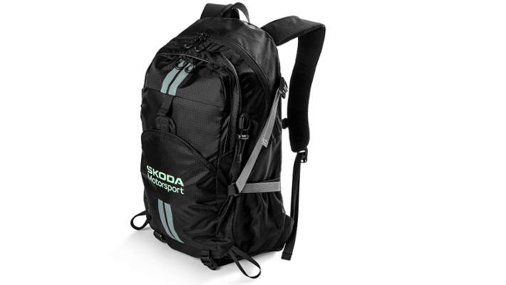 Škoda "Motorsport" Rucksack, 26 l, schwarz/electric green