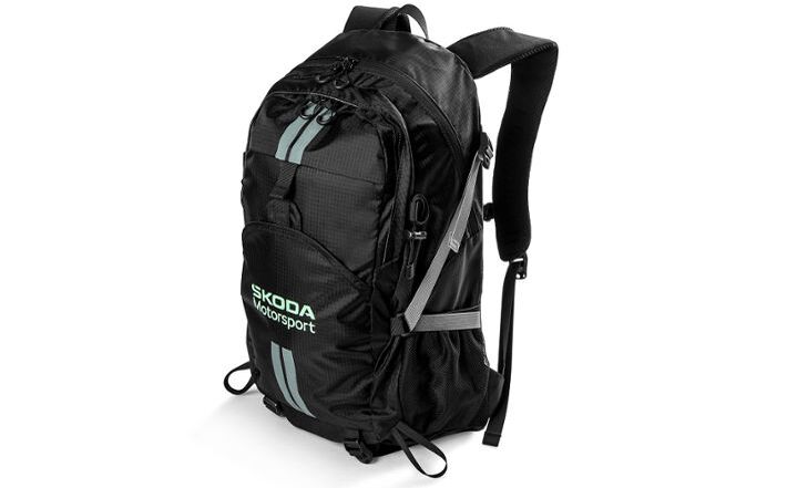 Škoda "Motorsport" Rucksack, 26 l, schwarz/electric green