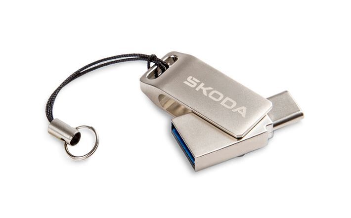 Škoda Dual-USB-Stick, USB-C, USB-A, 32G