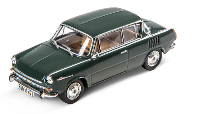 Škoda 1100MBX (1969) Modellfahrzeug 1:43, dunkelgrün 
