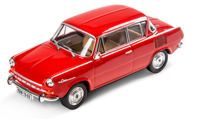 Škoda 1100MBX (1969) Modellfahrzeug, 1:43, rot/orange