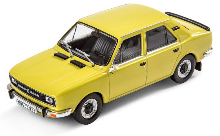 Škoda 120L (1982) Modellfahrzeug 1:43, gelb 