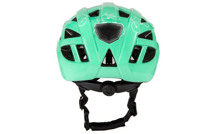 Škoda Kinder Fahrradhelm, weiß/electric green, Gr. S (52-66 cm)