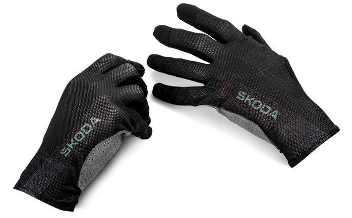 Škoda Fahrrad-Handschuhe (lang), schwarz/grau, Gr. XXL