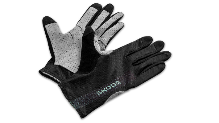 Škoda Fahrrad-Handschuhe (lang), schwarz/grau, Gr. S