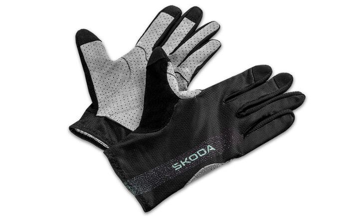 Škoda Fahrrad-Handschuhe (lang), schwarz/grau, Gr. S
