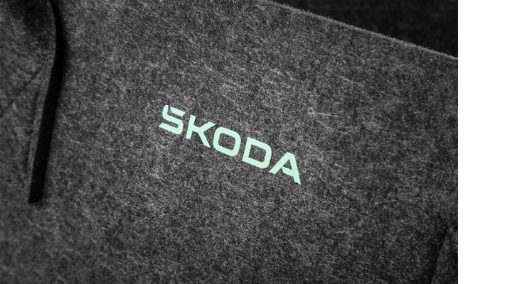 Škoda Einkaufstasche aus Filz, electric green