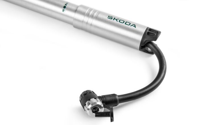 Škoda Fahrradpumpe, 120 PSI, silber