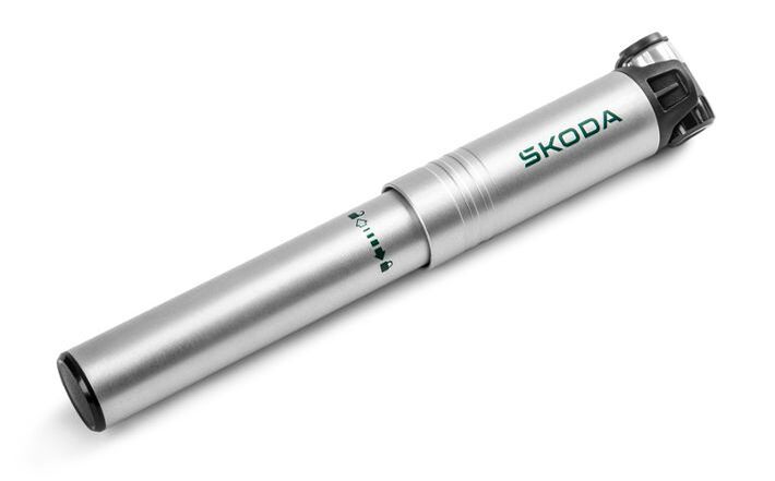 Škoda Fahrradpumpe, 120 PSI, silber