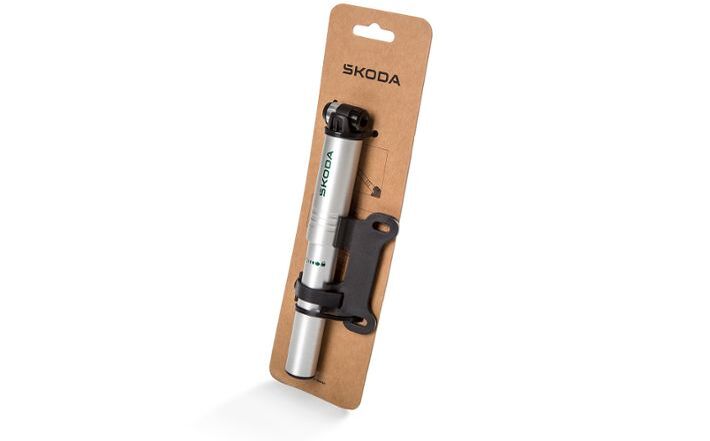 Škoda Fahrradpumpe, 120 PSI, silber