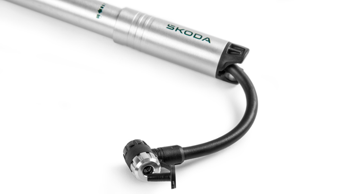 Škoda Fahrradpumpe, 120 PSI, silber