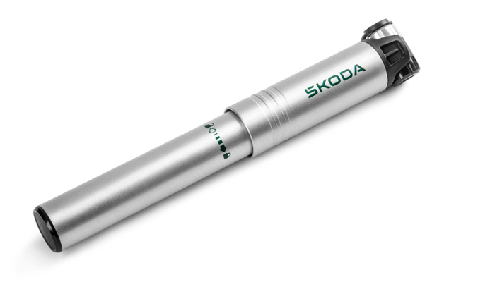 Škoda Fahrradpumpe, 120 PSI, silber
