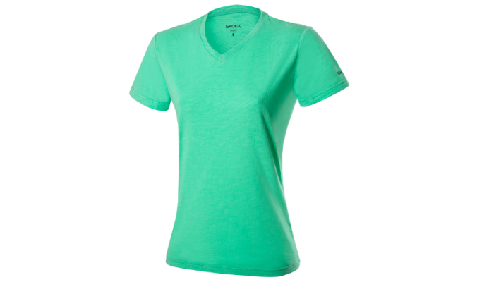 Škoda Damen T-Shirt, electric green, Gr. M
