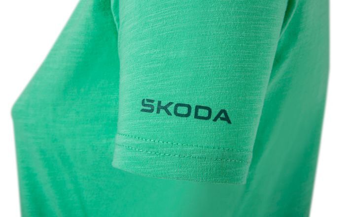 Škoda Damen T-Shirt, electric green, Gr. XXL