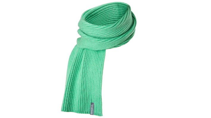 Škoda Mütze und Schal, gestrickt, electric green
