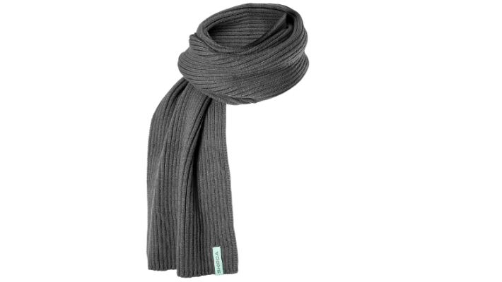 Škoda Mütze und Schal, gestrickt, grau