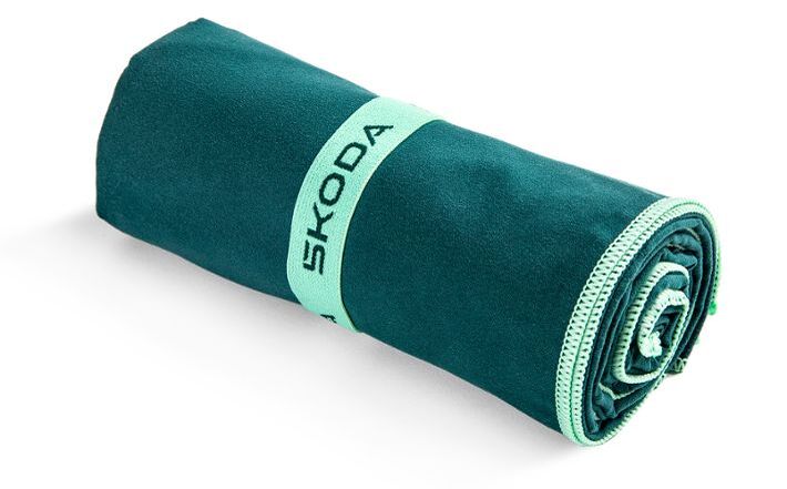 Škoda Funktionshandtuch, 150 x 75 cm, emerald green