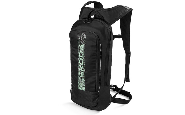 Škoda Fahrradrucksack, 8 l, schwarz/electric green