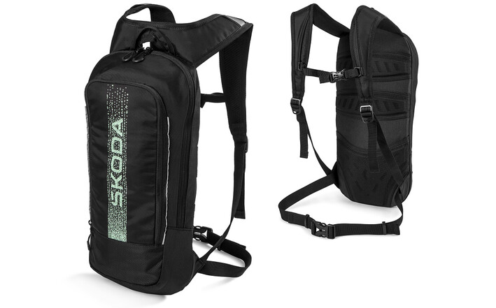 Škoda Fahrradrucksack, 8 l, schwarz/electric green