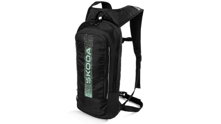 Škoda Fahrradrucksack, 8 l, schwarz/electric green