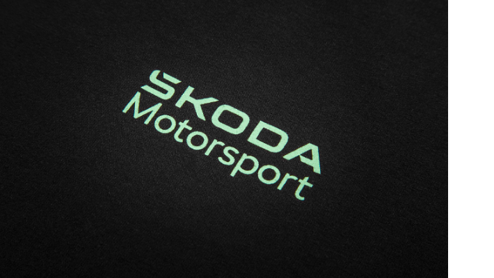 Škoda Motorsport T-Shirt, Herren, schwarz/grau, Gr. XXXL