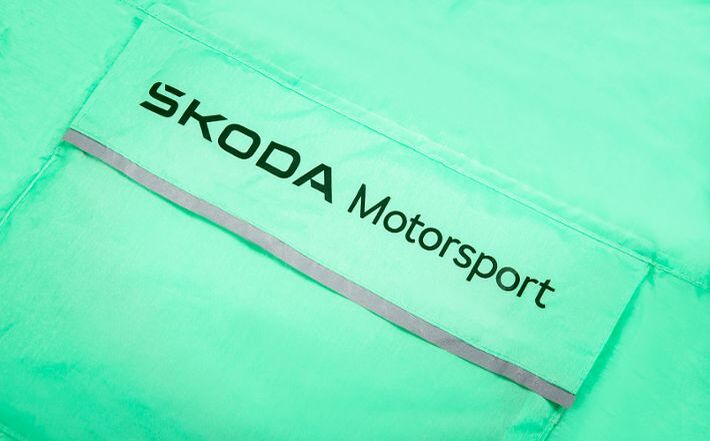 Škoda Motorsport Regenponcho, onesize, electric green