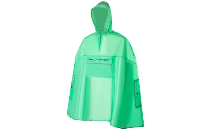Škoda Motorsport Regenponcho, onesize, electric green