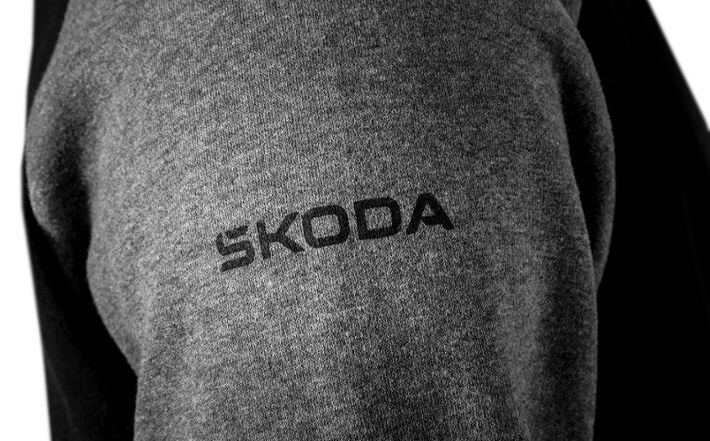Škoda Motorsport Sweatjacke, Herren, schwarz/grau, Gr. S