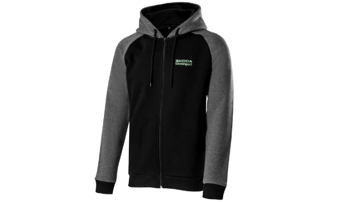 Škoda Motorsport Sweatjacke, Herren, schwarz/grau, Gr. S