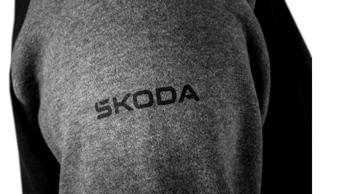 Škoda Motorsport Sweatjacke, Herren, schwarz/grau, Gr. M