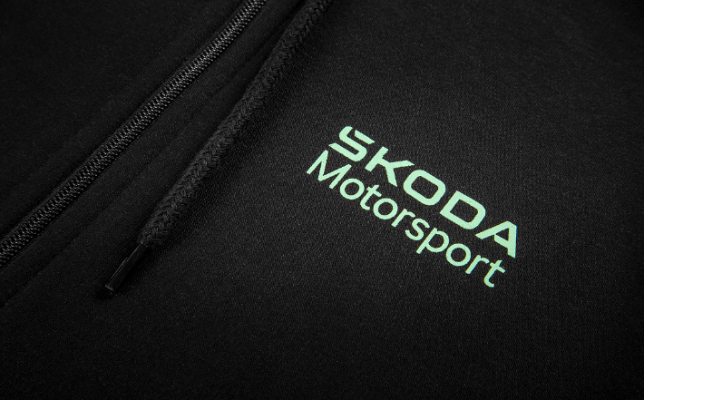 Škoda Motorsport Sweatjacke, Herren, schwarz/grau, Gr. XXL