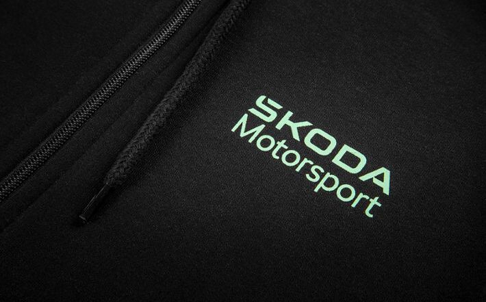 Škoda Motorsport Sweatjacke, Herren, schwarz/grau, Gr. XXXL