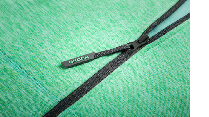 Škoda Sweatjacke, Damen, electric green, Gr. XS