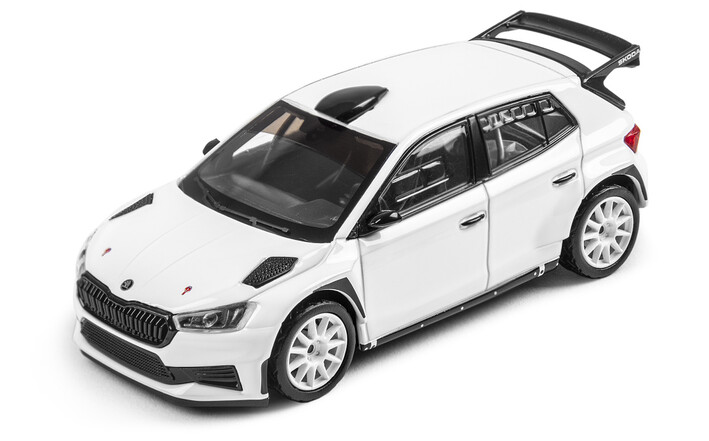 Škoda Fabia RS Rally2 Modellfahrzeug, 1:43, weiß