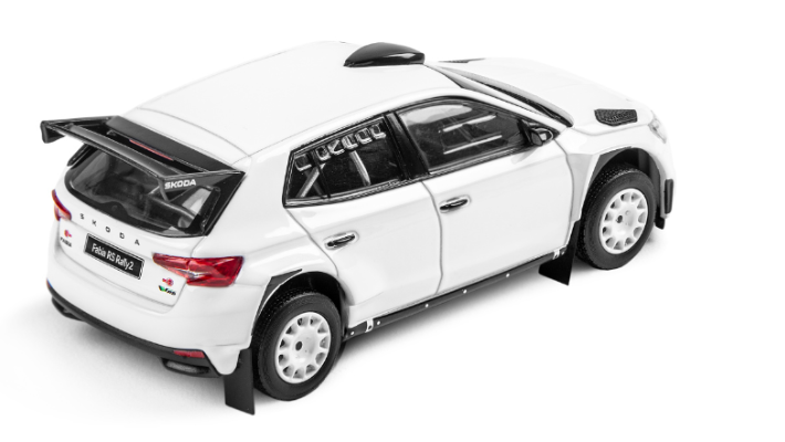 Škoda Fabia RS Rally2 Modellfahrzeug, 1:43, weiß