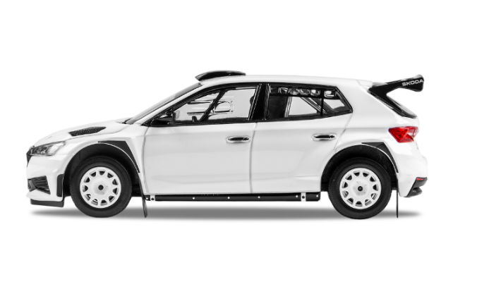 Škoda Fabia RS Rally2 Modellfahrzeug, 1:43, weiß